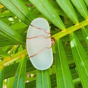 💦💦 HANDMADE SEA GLASS RING 💦💦 Copper Wire